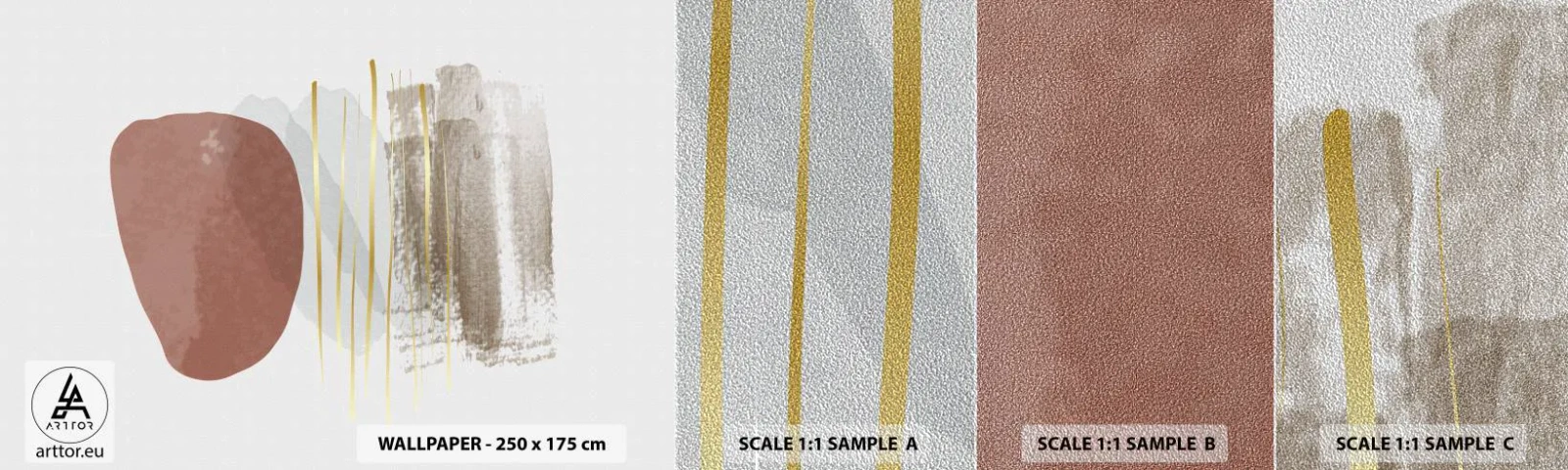 Fotótapéta Minta Premium Sand - Absztrakt oszlopsor - Absztrakció, Darab, Modern minta - 100x30 cm