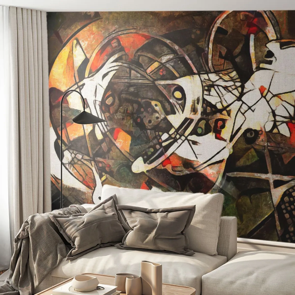 Fotótapéta Premium Sand - Hallod a mozgást? - Absztrakció, Kubizmus, Darab - 350x256 cm