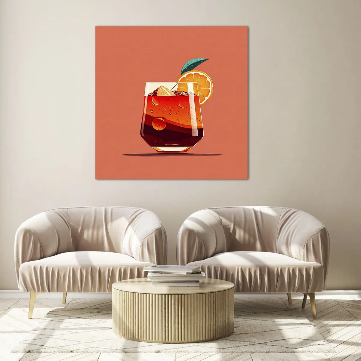 Üveg kép - Nyári felfrissülés - 60x60 cm