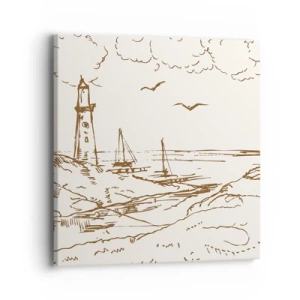 Vászonkép - A nyár emlékeinek vázlata - 40x40 cm