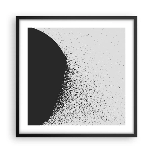 Poszter fehér keretben - Molekulák mozgása - 50x50 cm