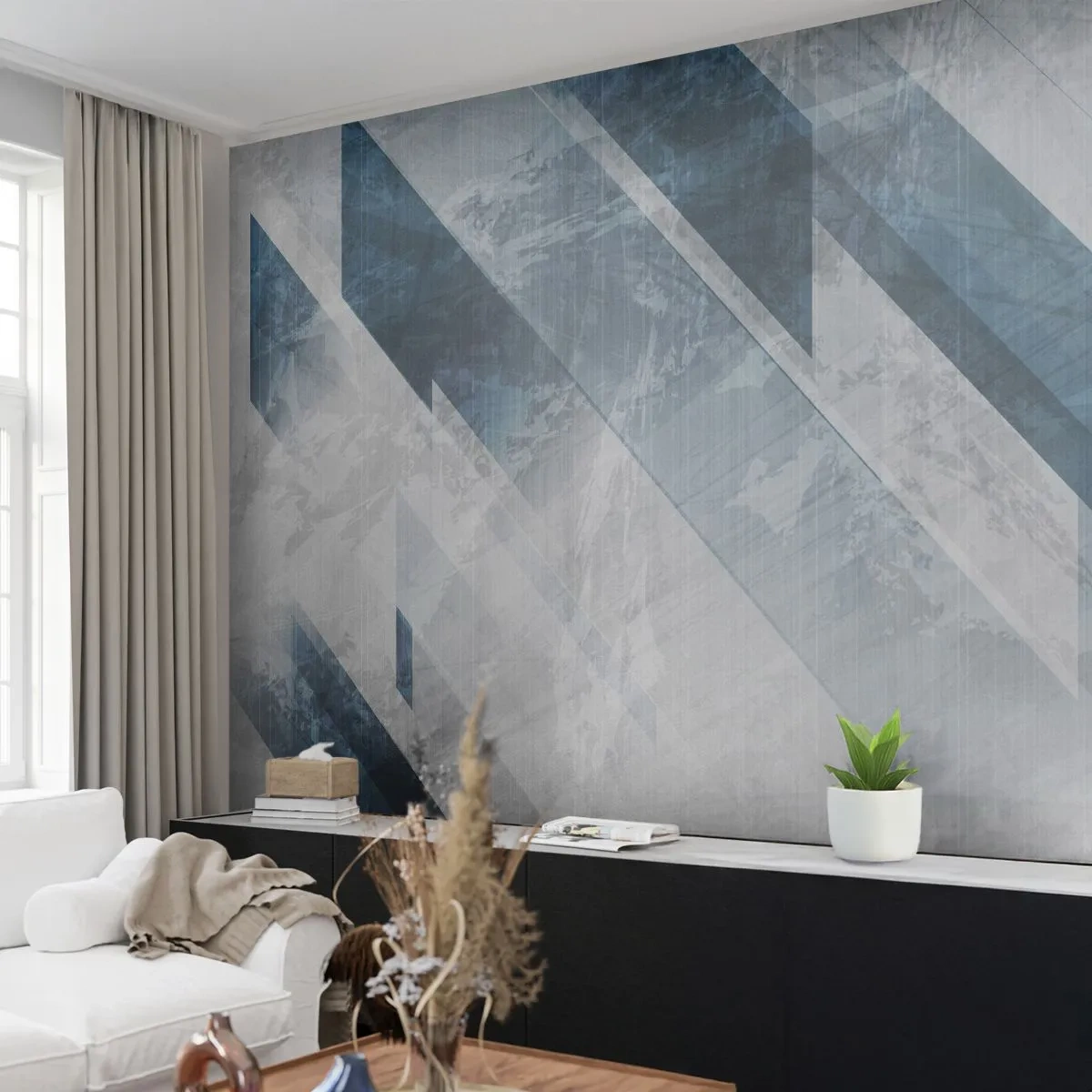 Fotótapéta Premium Sand - Térkompozíció - szürke mozgás - Absztrakció, Darab, Modern minta - 100x70 cm