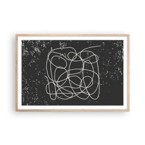 Poszter világos tölgy keretben - Gondolatok elkalandozása - 91x61 cm