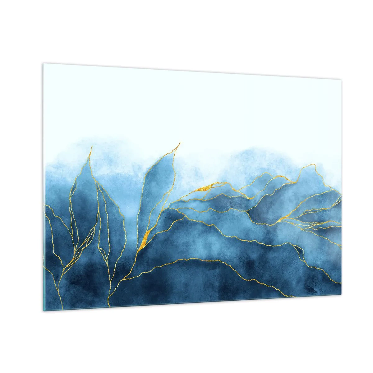Üveg kép - Kék aranyban - 100x70 cm