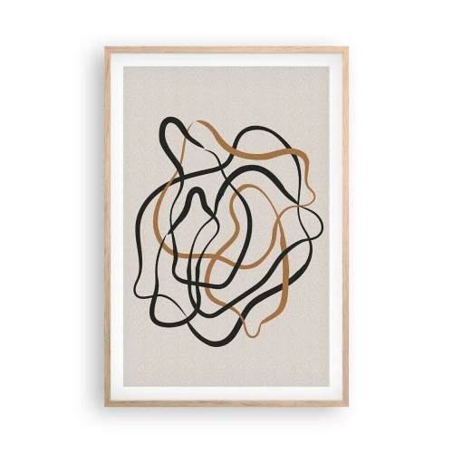 Poszter világos tölgy keretben - Minden összezavarodott - 61x91 cm