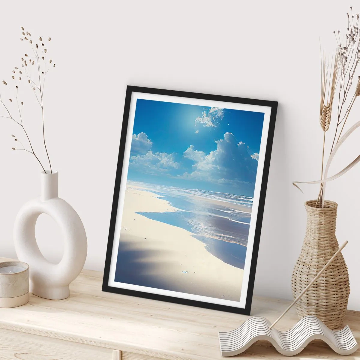 Poszter fehér keretben - Nyaralás a paradicsomban - 70x100 cm