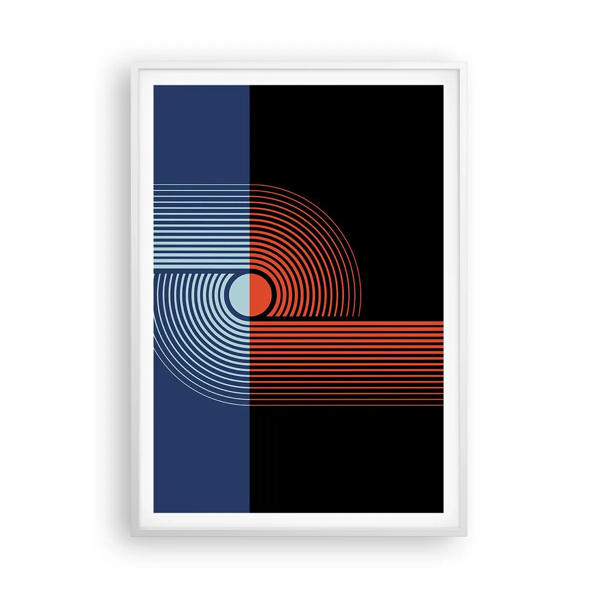 Poszter fekete keretben - Geometrikus ölelésben - 70x100 cm