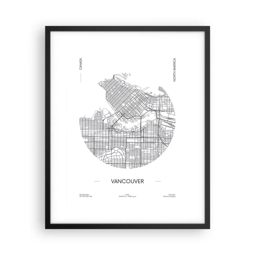 Poszter fehér keretben - Vacouver anatómiája - 40x50 cm