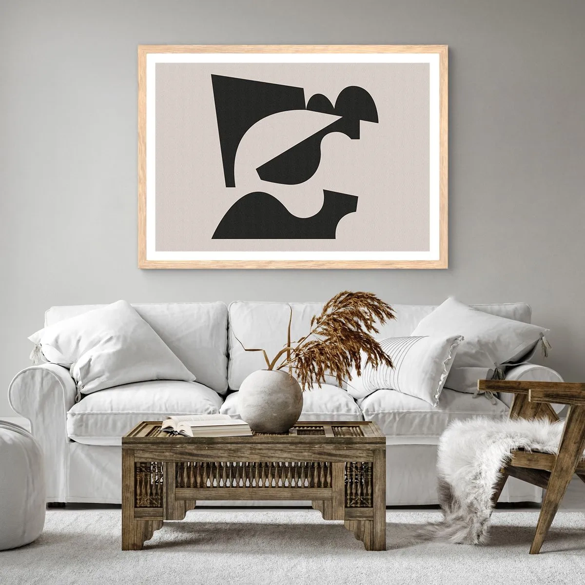 Poszter világos tölgy keretben - Önálló összeállításra - 70x50 cm