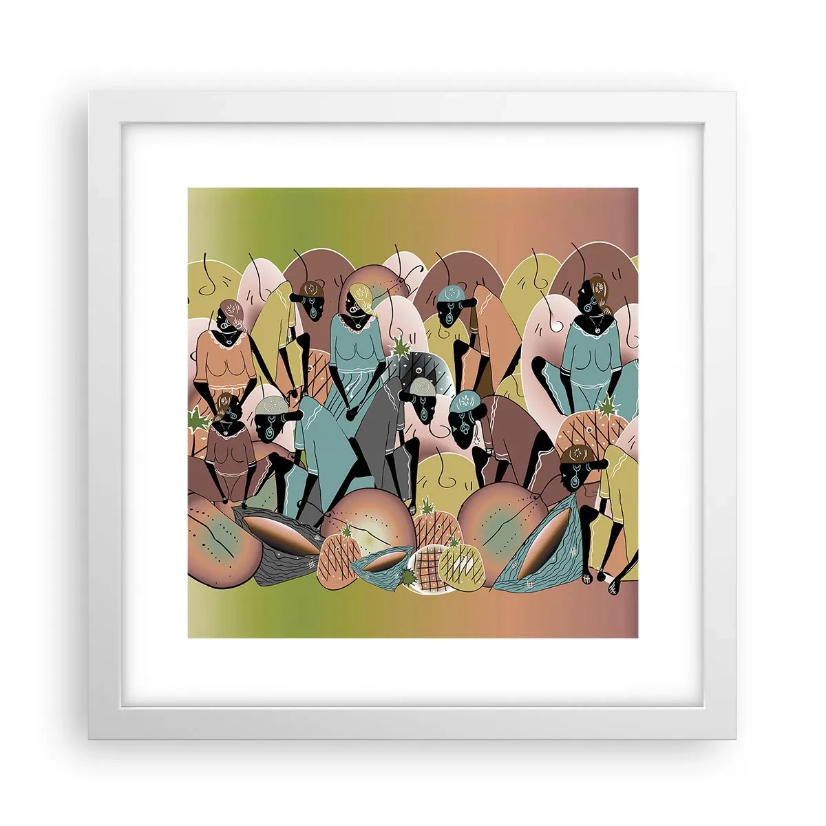 Poszter fekete keretben - Jön a nagy ünnep  - 30x30 cm