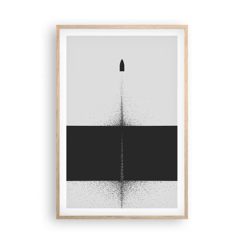 Poszter világos tölgy keretben - Egyenesen a cél felé - 61x91 cm