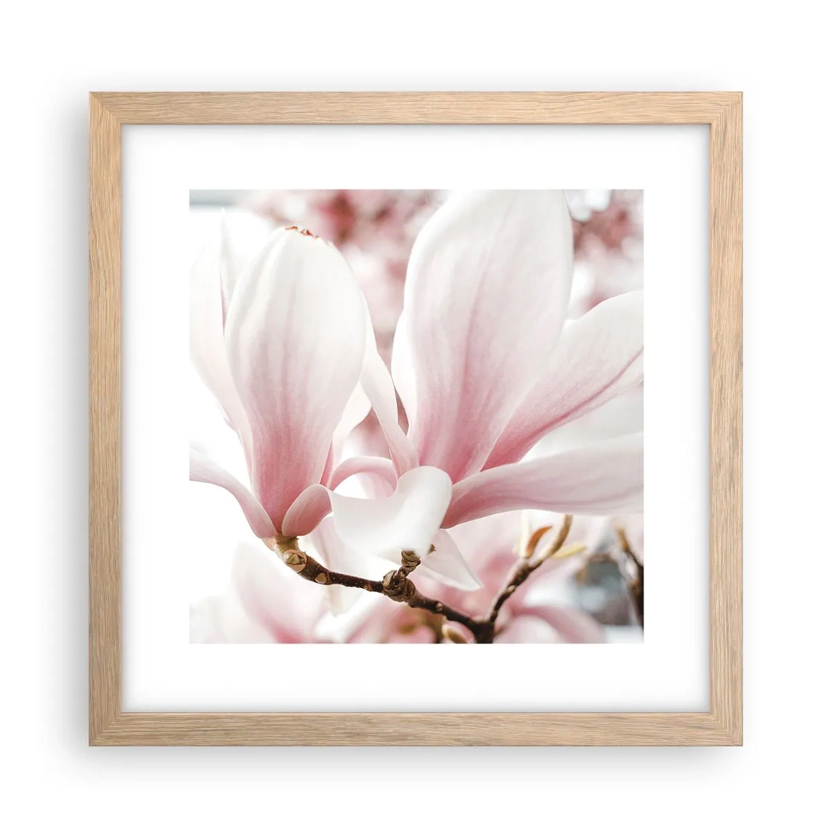 Poszter világos tölgy keretben - Határtalan gyengédség - 30x30 cm