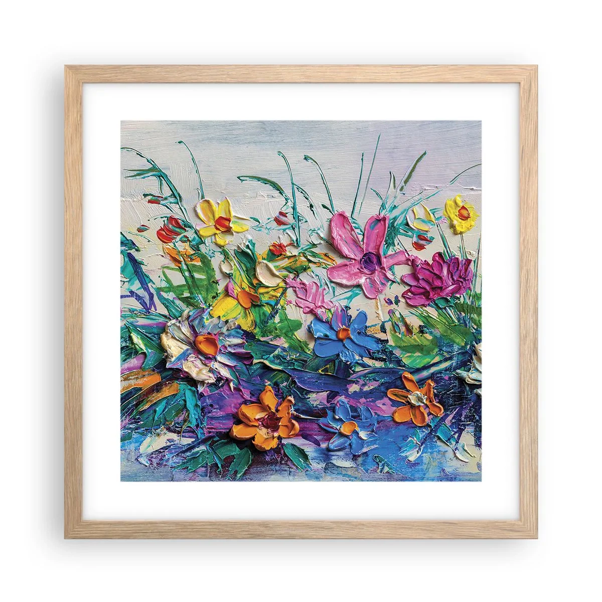 Poszter világos tölgy keretben - Egyáltalán nem csendélet - 40x40 cm