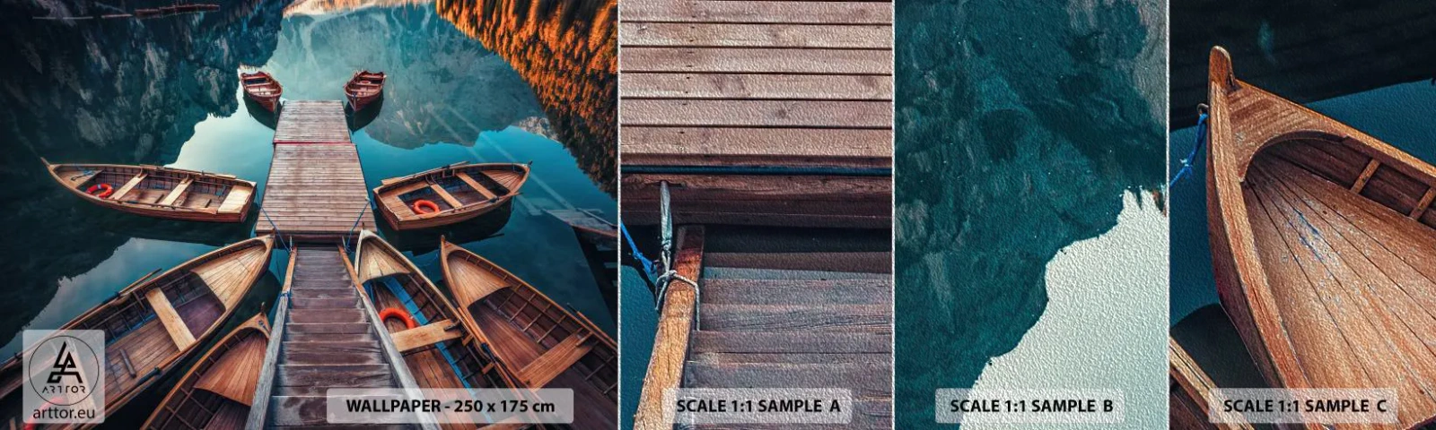 Fotótapéta Minta Premium Sand - A kikötőben várok - Tájkép, Tó, Tirol - 100x30 cm