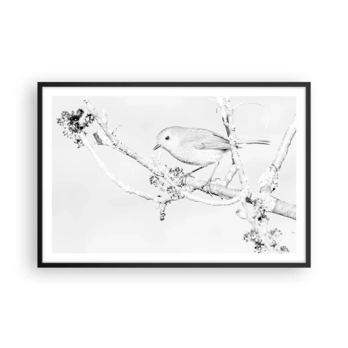 Poszter fehér keretben - Téli reggel - 91x61 cm