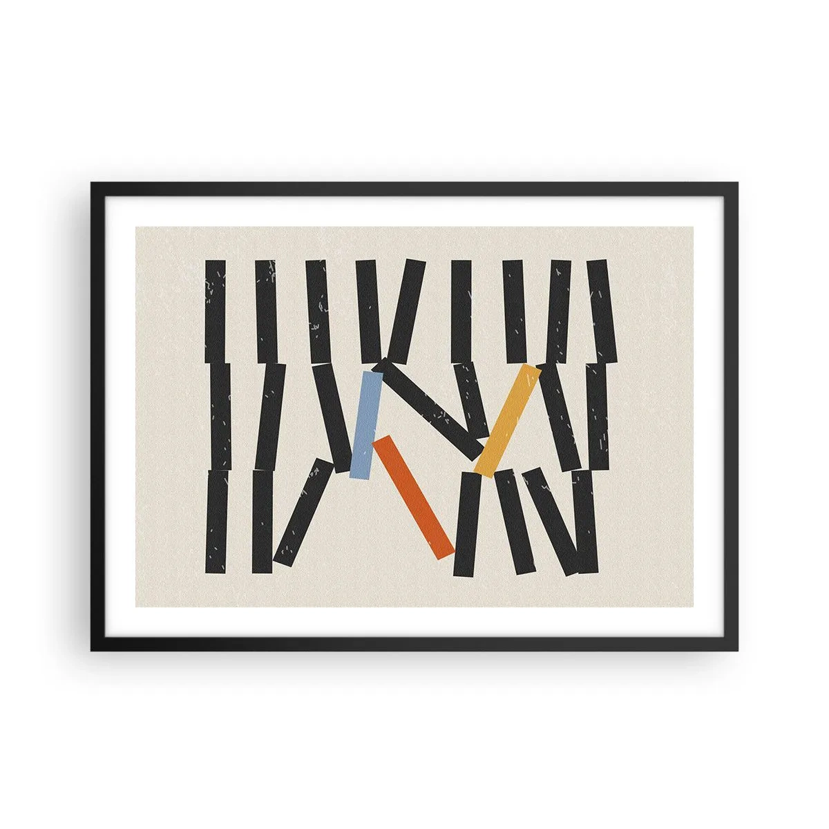 Poszter fehér keretben - Dominó - kompozíció - 70x50 cm