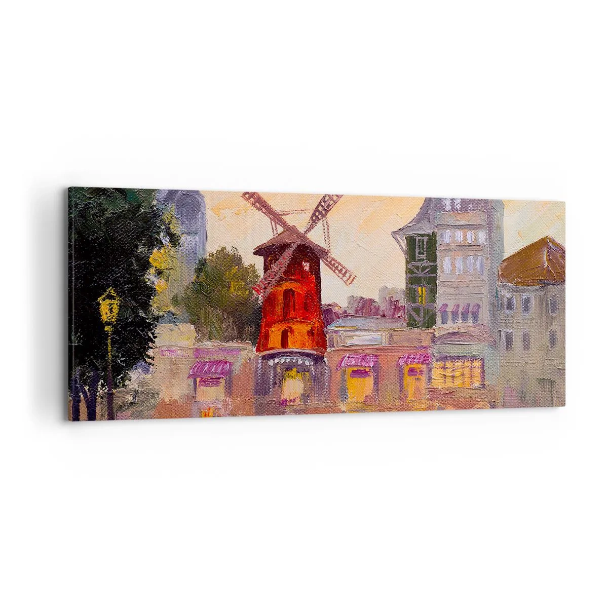 Vászonkép - Párizsi ikonok - Moulin Rouge - 120x50 cm