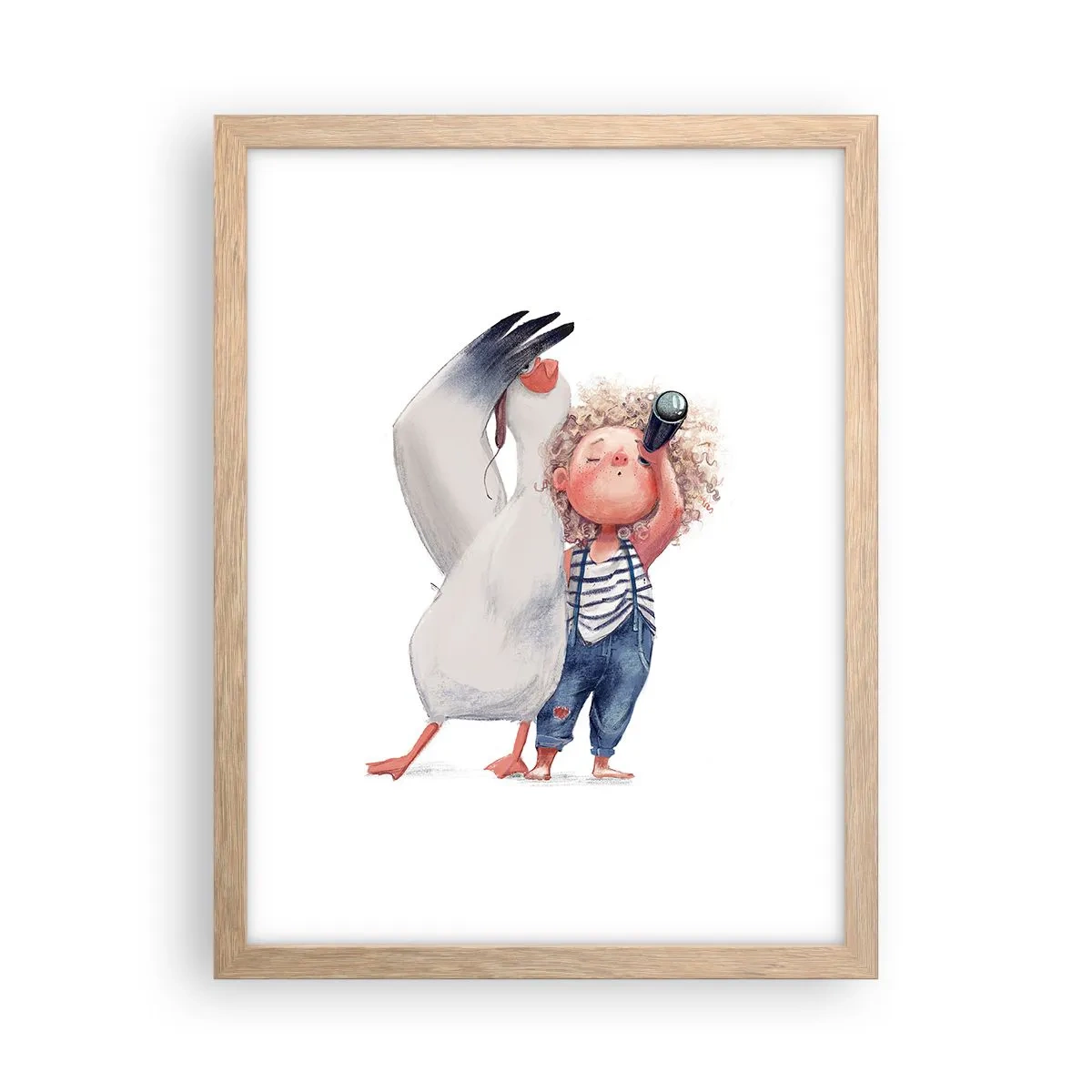 Poszter világos tölgy keretben - Nagy utazási terve - 30x40 cm