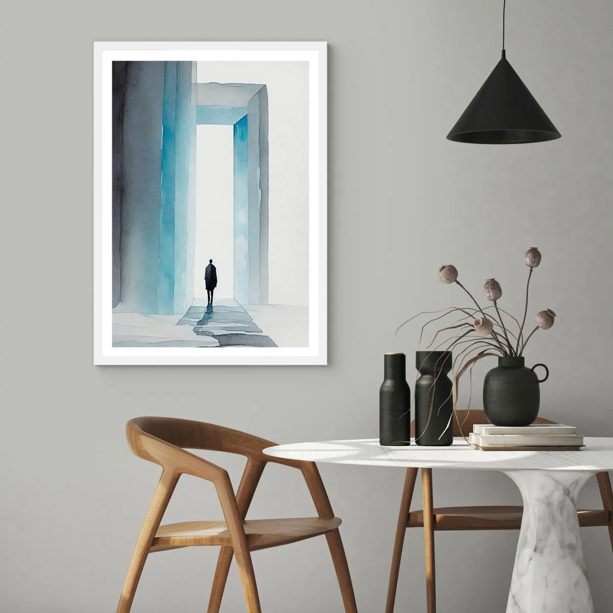 Poszter fekete keretben - Élj korlátok nélkül - 50x70 cm