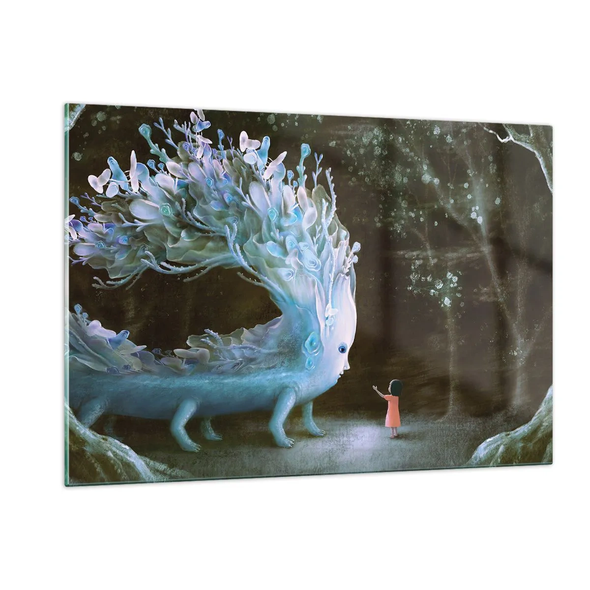 Üveg kép - Fantasztikus találkozás - 120x80 cm