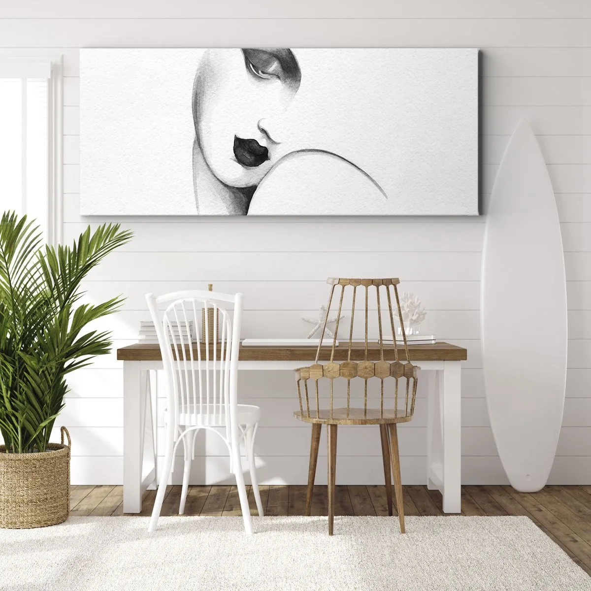 Vászonkép - Łempicka stílusában - 100x40 cm