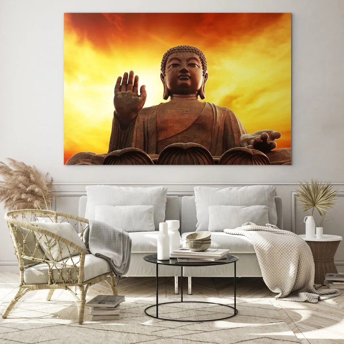 Üveg kép - A világ békéje - 120x80 cm