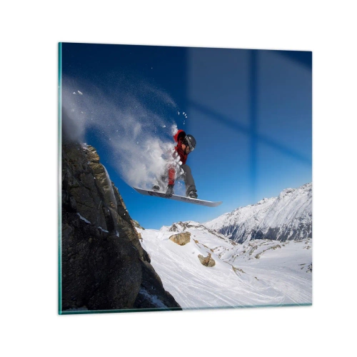 Üveg kép - És a tér részévé váltál - 70x70 cm