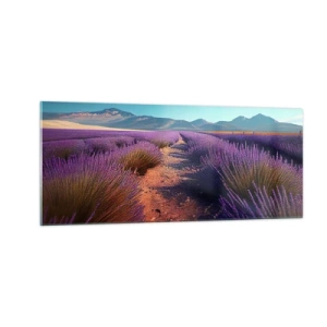 Üveg kép - Illatos mezők - 100x40 cm