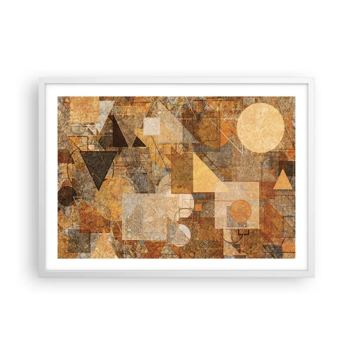 Poszter fekete keretben - Kubikus bronz tanulmánya - 70x50 cm