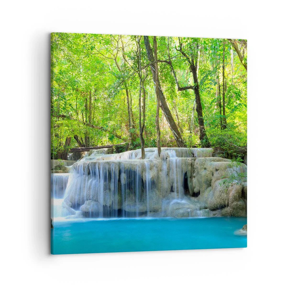 Vászonkép - Türkizbe és zöldbe merülni - 50x50 cm