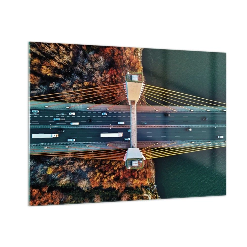 Üveg kép - TÚL a vizeken, túl az erdőkön - 100x70 cm