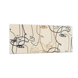 Üveg kép - Többszörös portré  - 100x40 cm