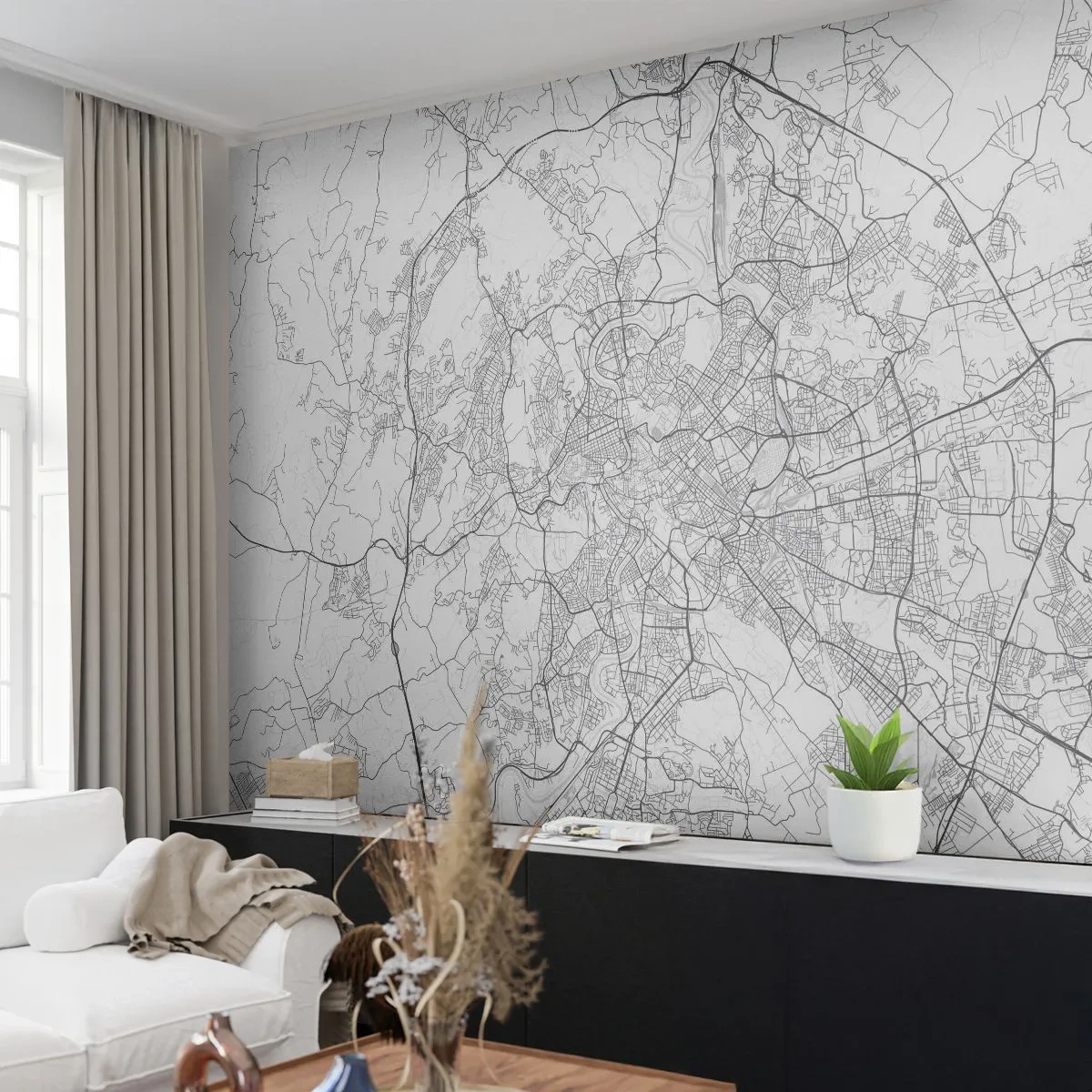 Öntapadós Fotótapéta Deluxe Sticker - Római kör - Város, Város térkép, Róma - 250x175 cm