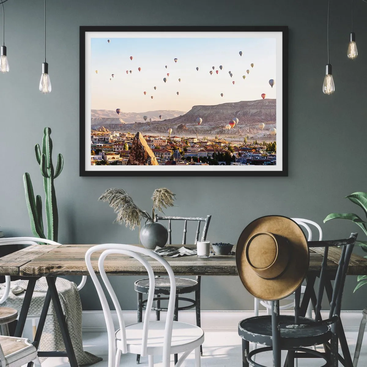 Poszter fehér keretben - Mint a hajók az égen - 70x50 cm