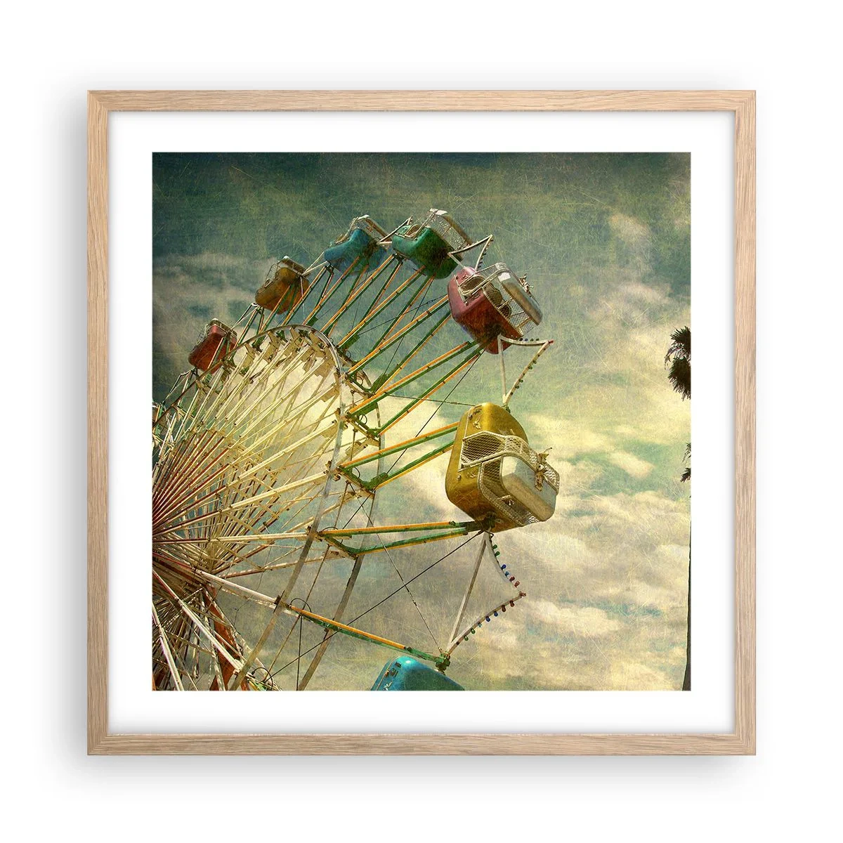 Poszter világos tölgy keretben - Lesz, lesz mulatság.... - 50x50 cm