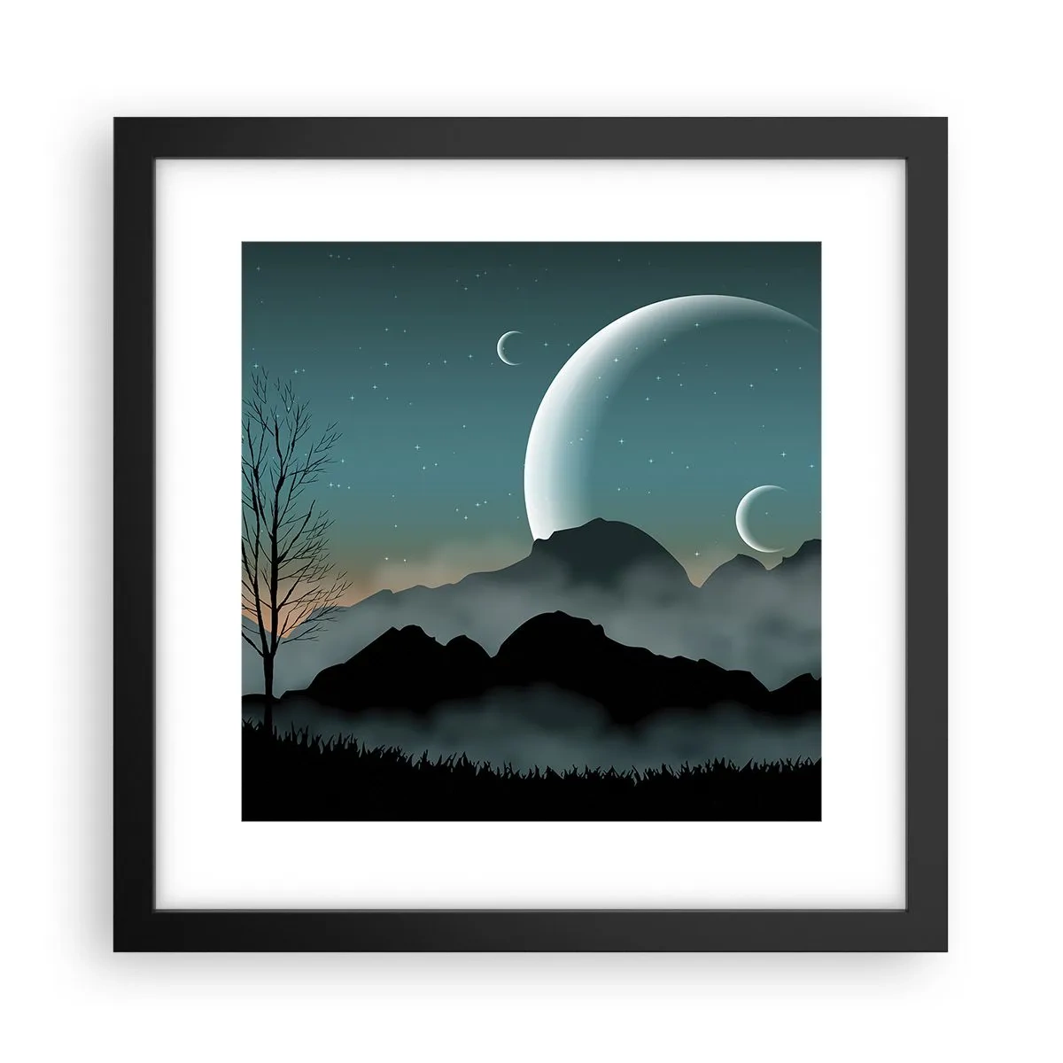 Poszter fehér keretben - Csillagos éj karneválja - 30x30 cm
