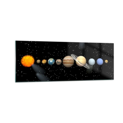 Üveg kép - És a bolygók őrülnek, őrülnek... - 140x50 cm