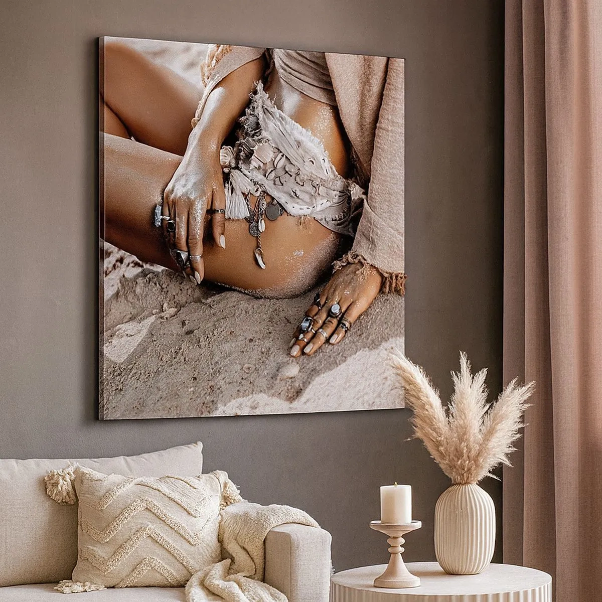 Vászonkép - A hullámok vetettek partra? - 30x30 cm