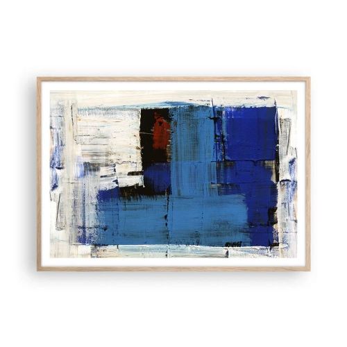 Poszter világos tölgy keretben - A kék titka - 100x70 cm