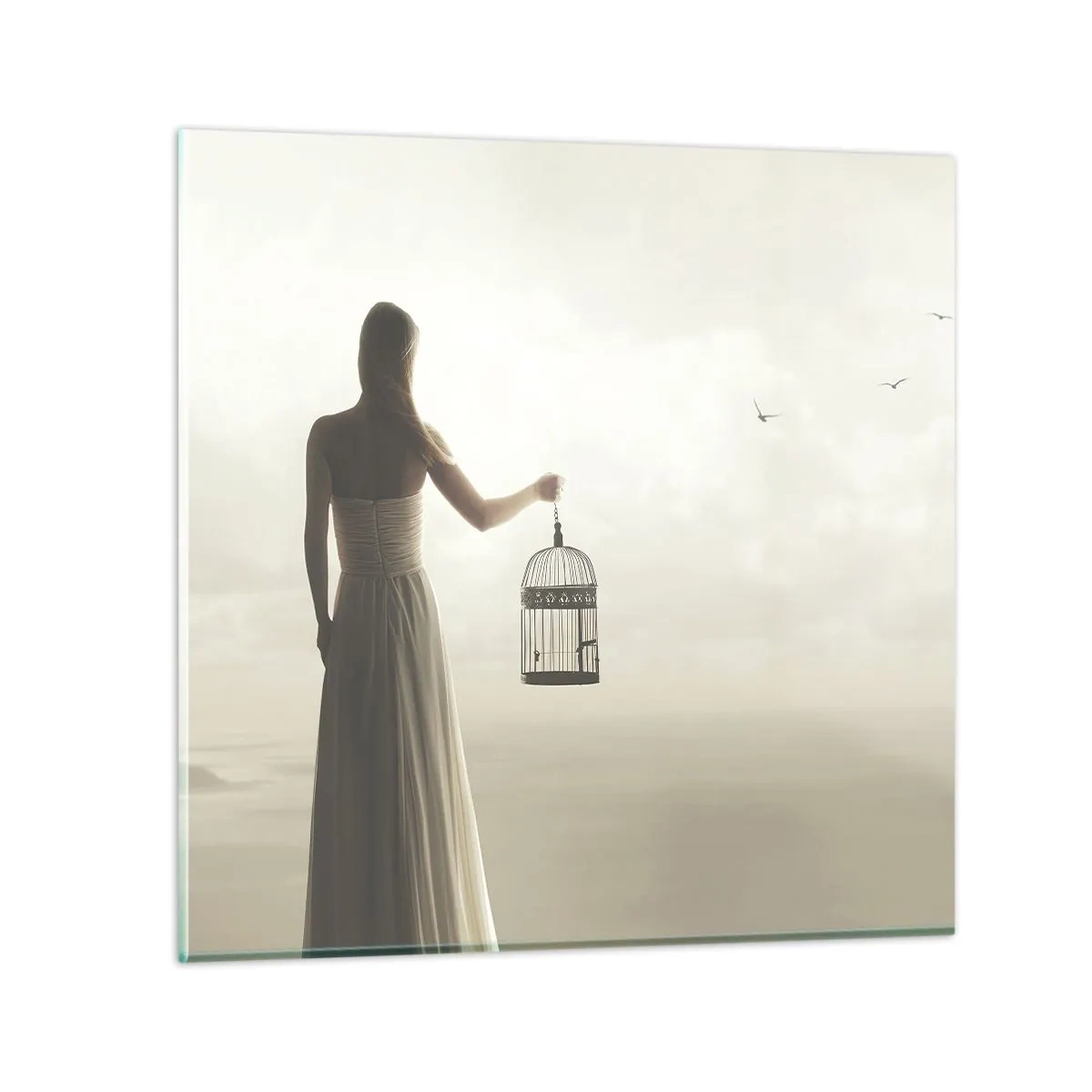 Üveg kép - Légy szabad - 40x40 cm