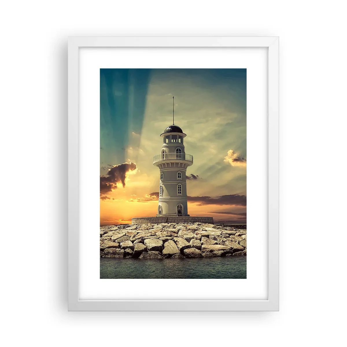 Poszter fekete keretben - Fény - Jóság - Szépség - 30x40 cm