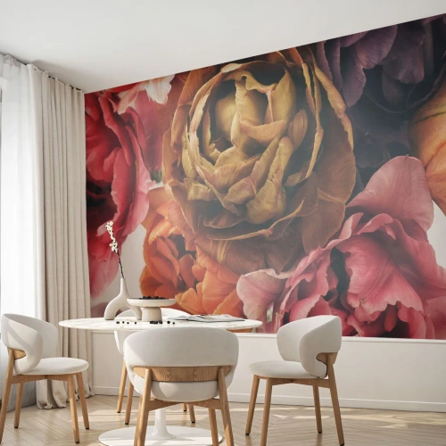 Fotótapéta Premium Canvas - Az élet ünnepe - Csokor virág, Virágok, Pünkösdi rózsa - 200x140 cm