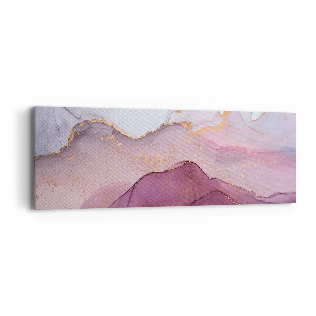 Vászonkép - Lila és orgonaszínű hullámok - 90x30 cm