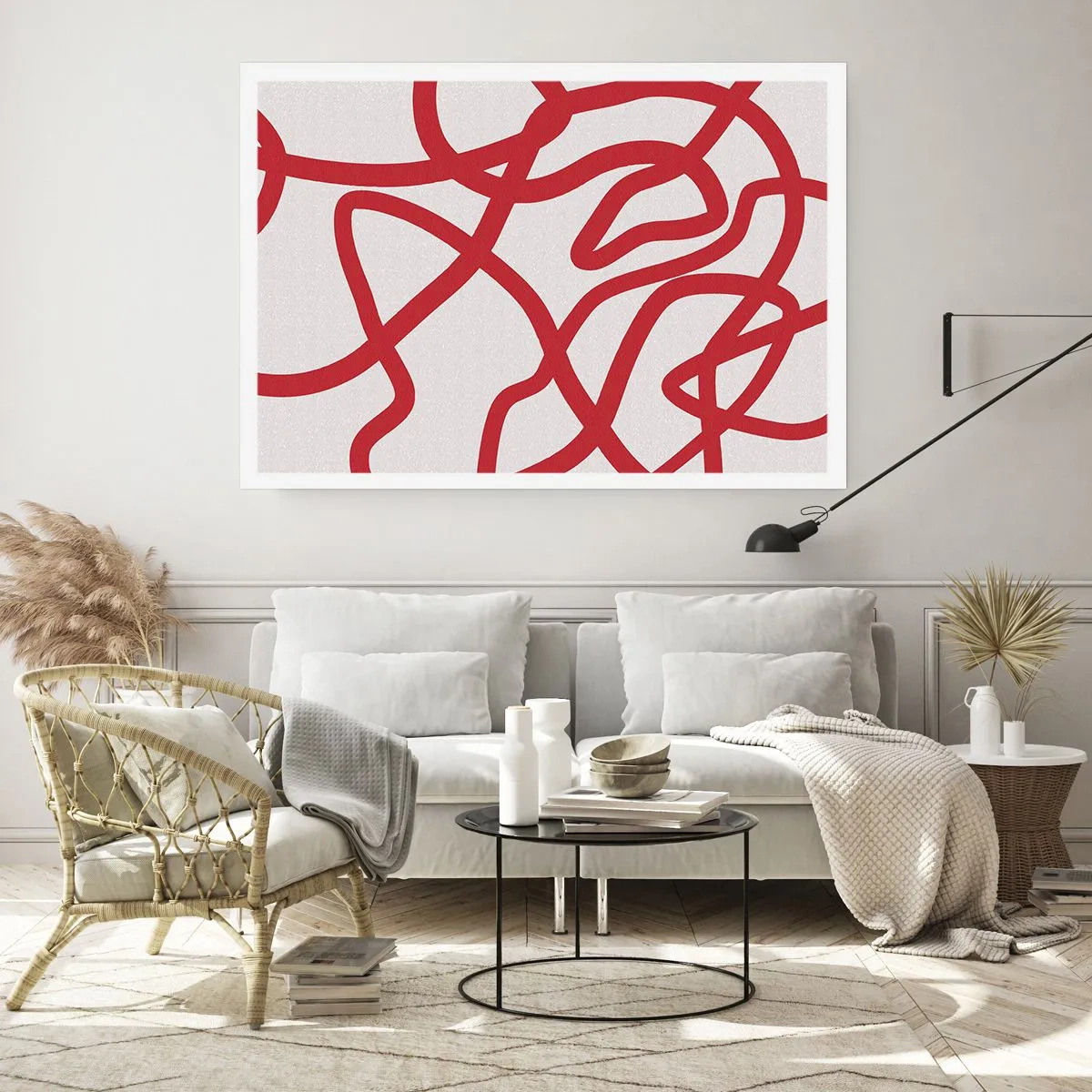 Poszter - Piros a fehéren - 50x40 cm