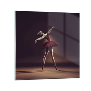 Üveg kép - Egy prima balerina - 30x30 cm