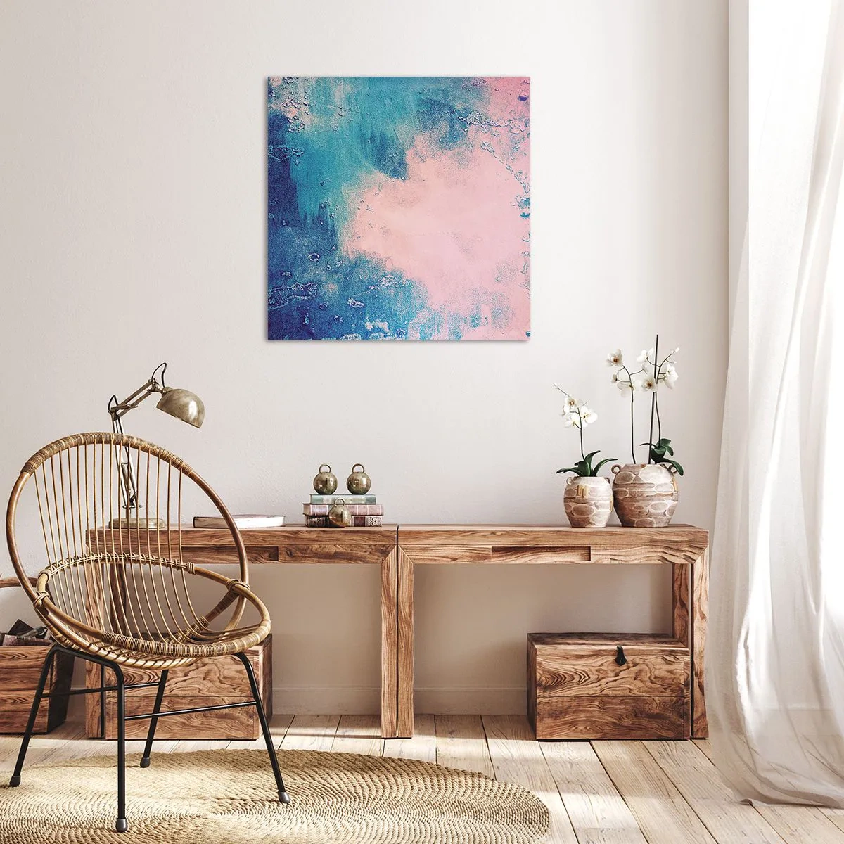 Vászonkép - Kék ölelések - 50x50 cm