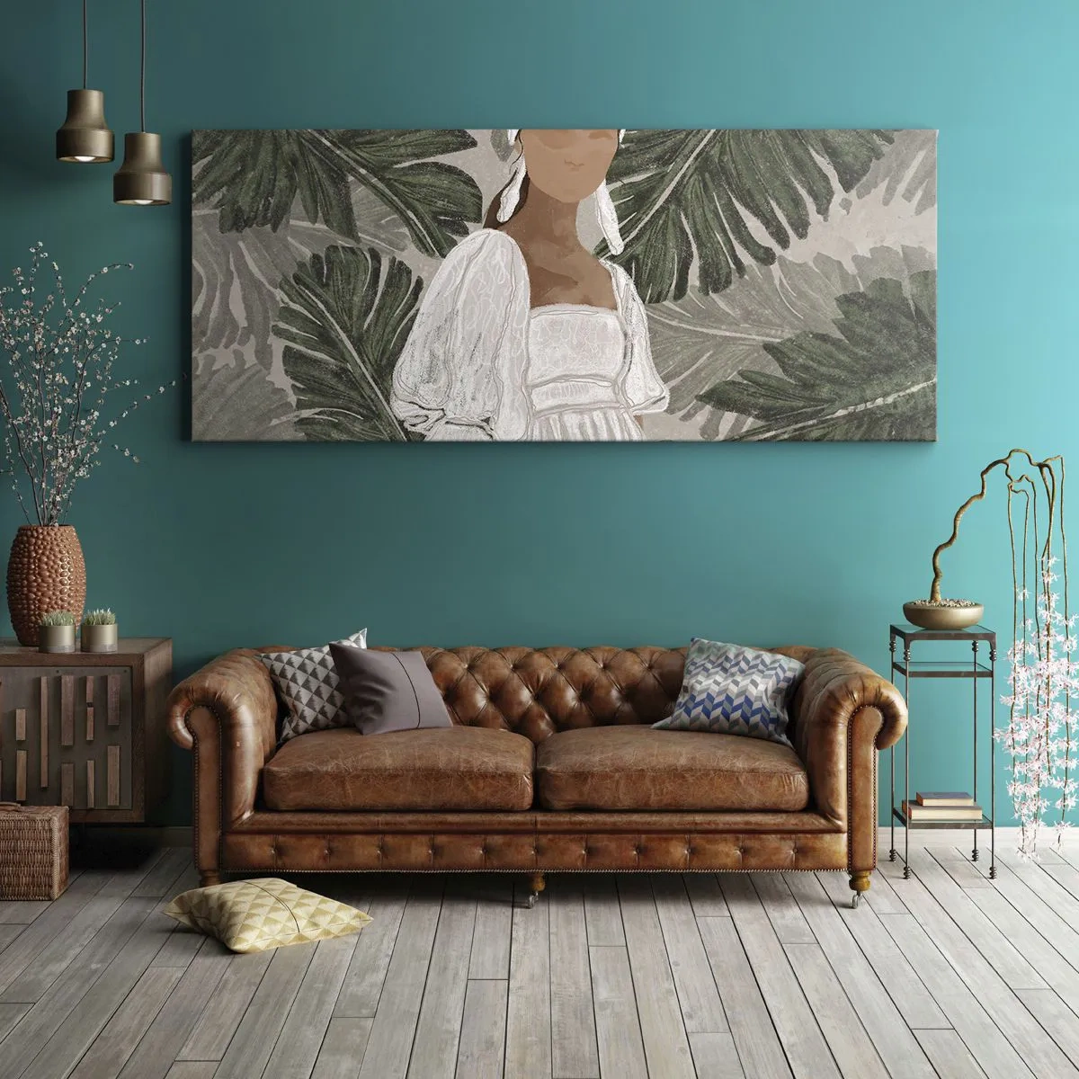 Vászonkép - Egzotikus portré - 100x40 cm