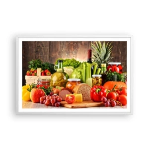 Poszter fekete keretben - Füstölt, sült és pácolt - 91x61 cm