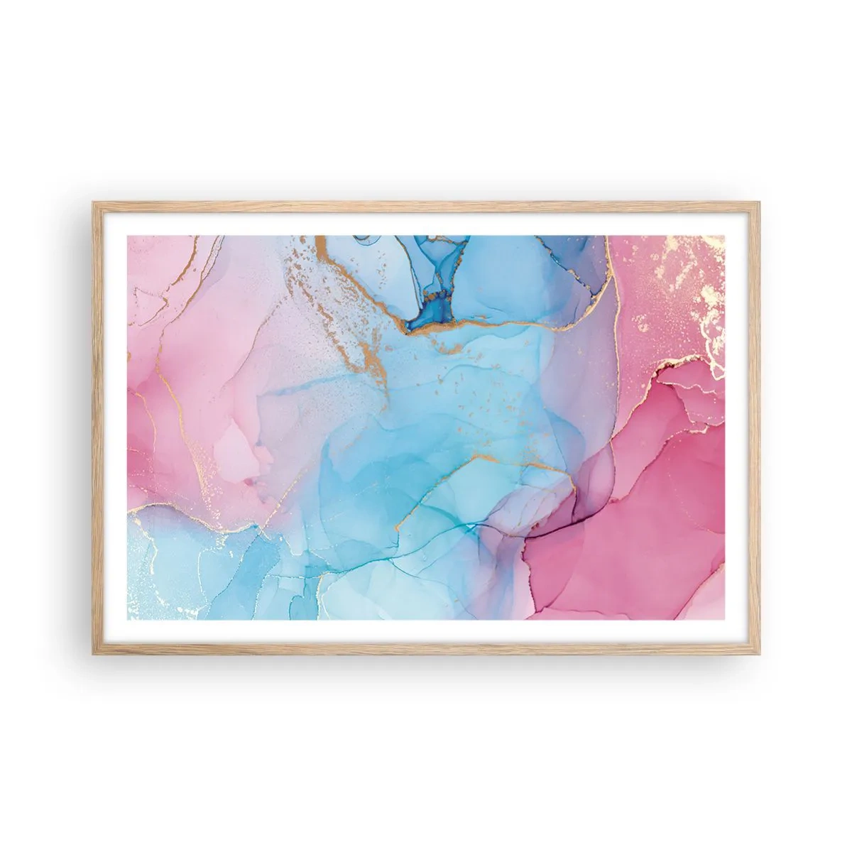 Poszter világos tölgy keretben - Találkozás és átjutás - 91x61 cm