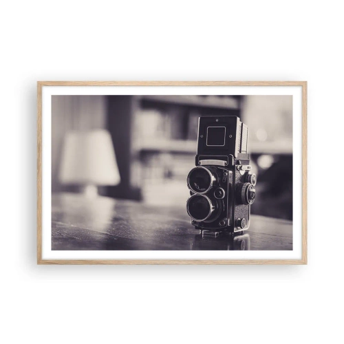 Poszter világos tölgy keretben - Egy régi fénykép varázsa - 91x61 cm